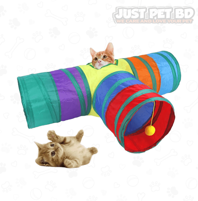 Pet Cat Tunnel Cat Rainbow Three-channel Interactive Cat Toy