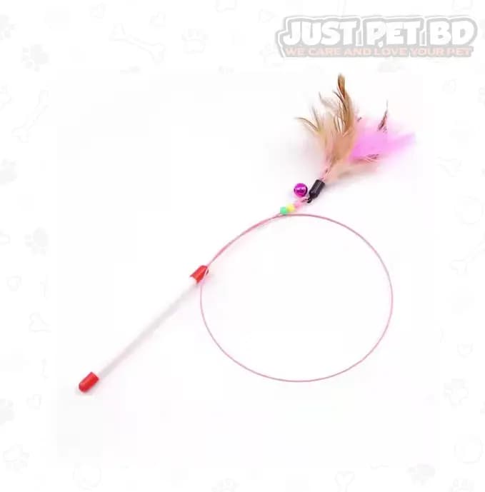 Steel Wire Colorful Feather Teaser Toy Cat Stick Cat Toys