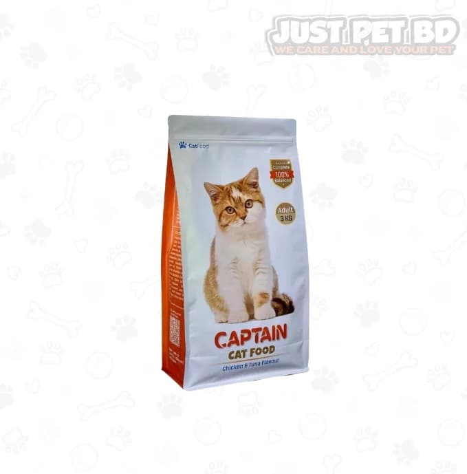 Captain Adult Dry Cat Food Chicken & Tuna Flavor 3kg