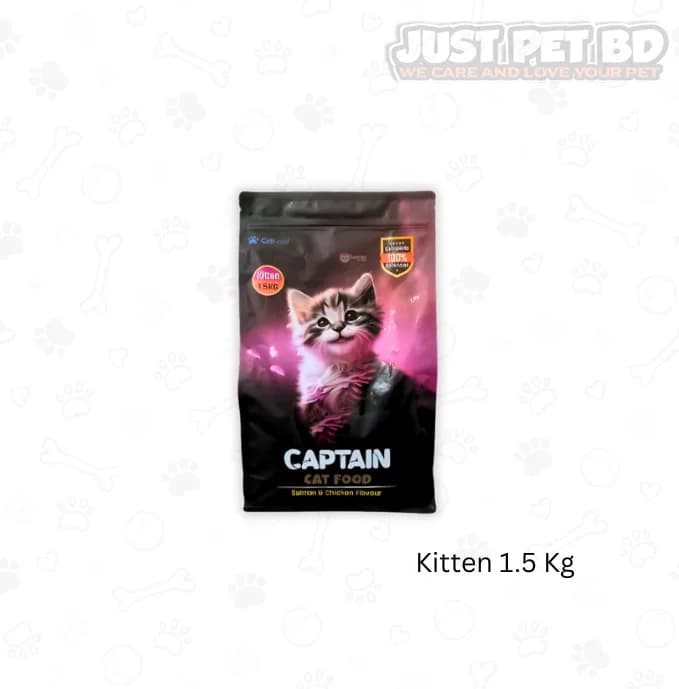 Captain Kitten Dry Cat Food Salmon & Chicken Flavor 1.5kg