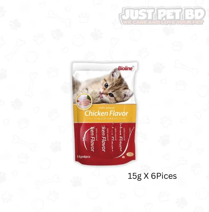 Bioline Cat Treats Chicken flavor15gX6 pices