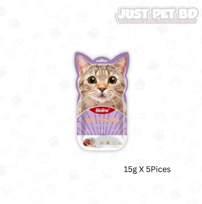 Bioline Cat Treats Tuna & Scallop 15gm X 5 pices