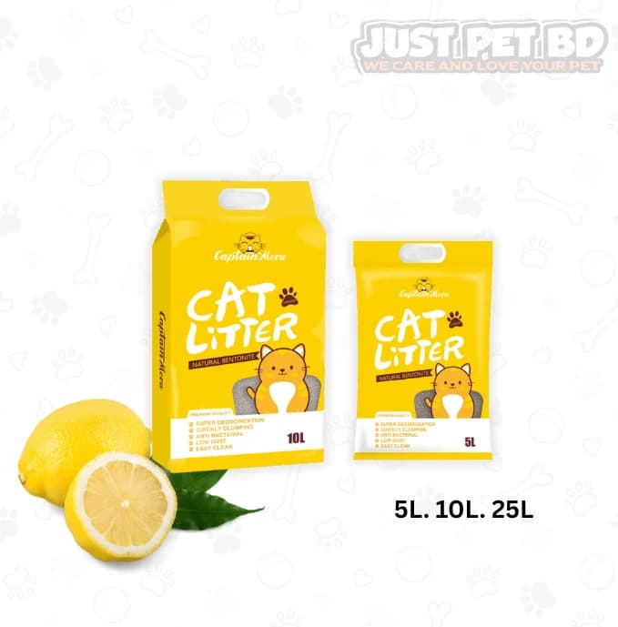 Captain Meow Bentonite Clumping Cat Litter – Lemon Scent