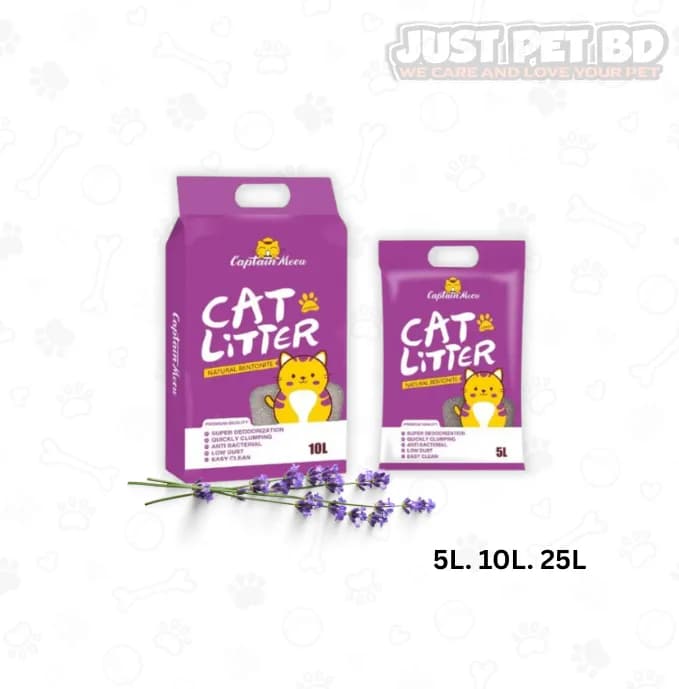 Captain Meow Bentonite Clumping Cat Litter – Lavender Scent