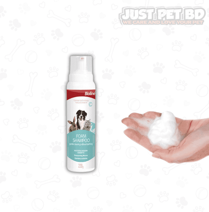 Bioline Dry Foam Shampoo for cat and dog 220gm