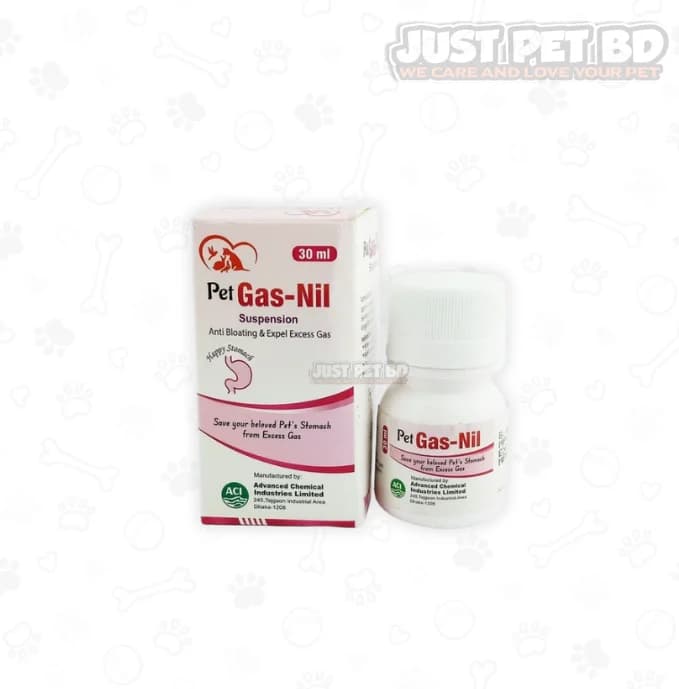 Pet Gas-Nil Suspension 30ml – পোষা প্রাণীর গ্যাস্ট্রিক ও পেট ফাঁপা দূর করতে কার্যকর