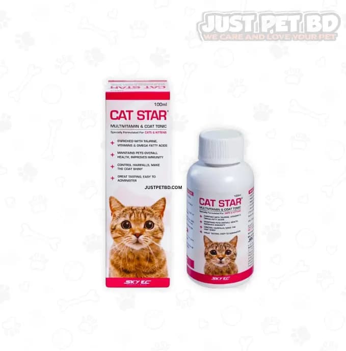 SkyEc Cat Star® – Multivitamin & Coat Tonic for Cats & Kittens 100ml 