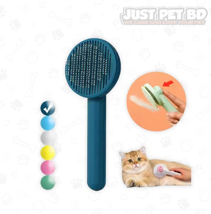 Self-Cleaning Slicker Brush for Cats & Dogs – Hair Removal & Massage Comb