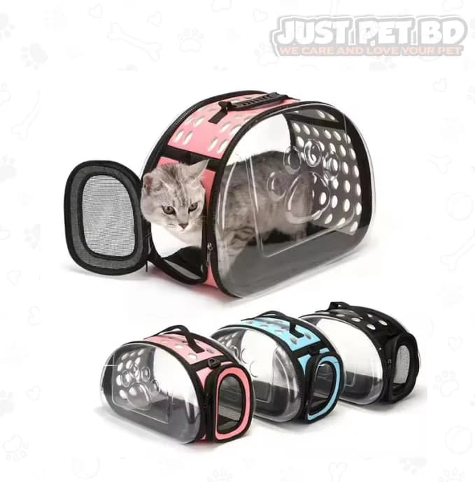 Pet Carry Handbag – Double Side Transparent Travel Bag for Cats Rabbits & Small Dogs