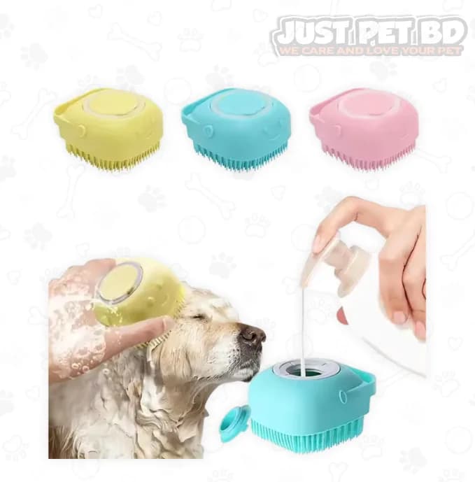 Soft Silicone Pet Bath Brush – Gentle Grooming Glove for Cats and Dogs