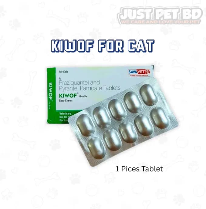 Kiwof Cat Dewormer Tablets – Broad-Spectrum Deworming for Cats 1pices