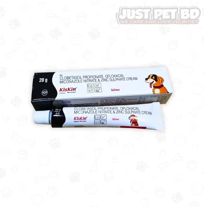 Kiskin Cream 20gm – Antibacterial & Antifungal Skin Treatment for Pets
