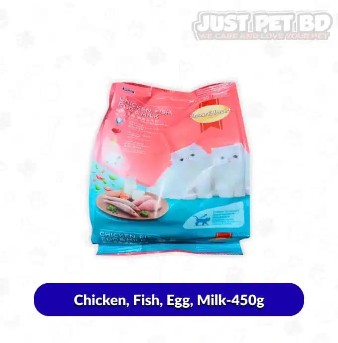 Smart Heart Kitten Food – Chicken, Fish, Egg & Milk Flavor – 450g