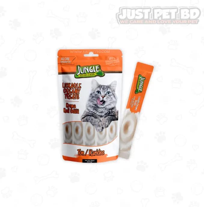 Jungle Creamy Cat Treat – Tuna & Shrimp Flavor 5×14g