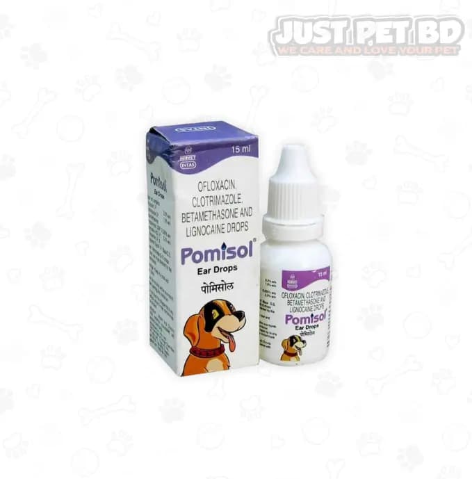Pomisol Ear Drop 15ml for Cats & Dogs – Fast Relief from Ear Infections & Irritations