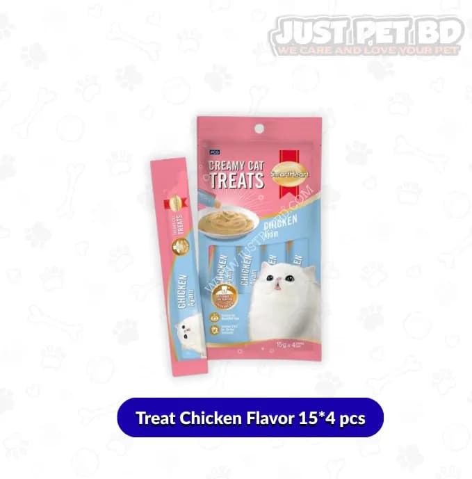 Smart Heart Cat Treat Snack – Chicken Flavor – 15g × 4pcs