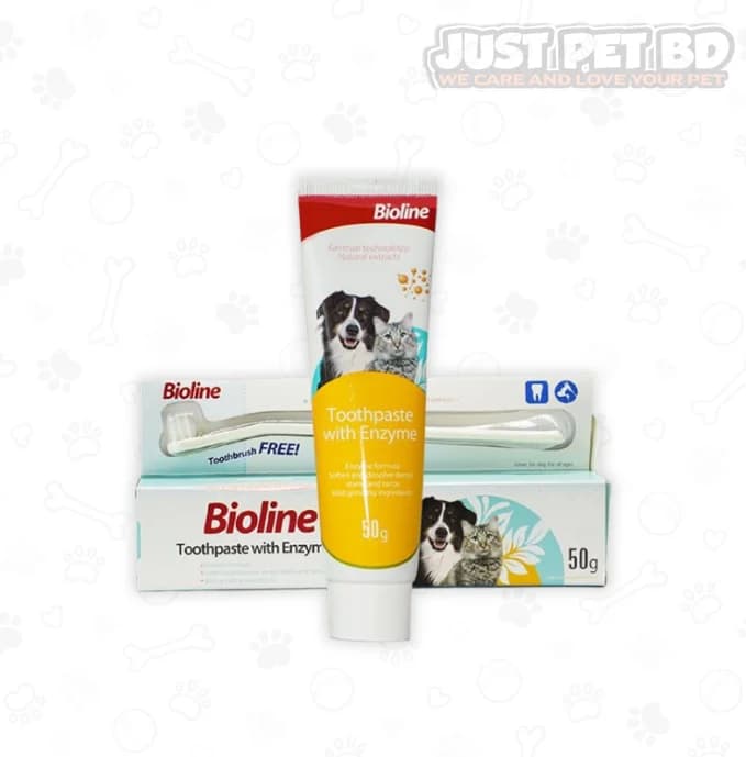 Bioline Enzyme Toothpaste for Cats & Dogs – 50g | Safe & Effective Oral Care
