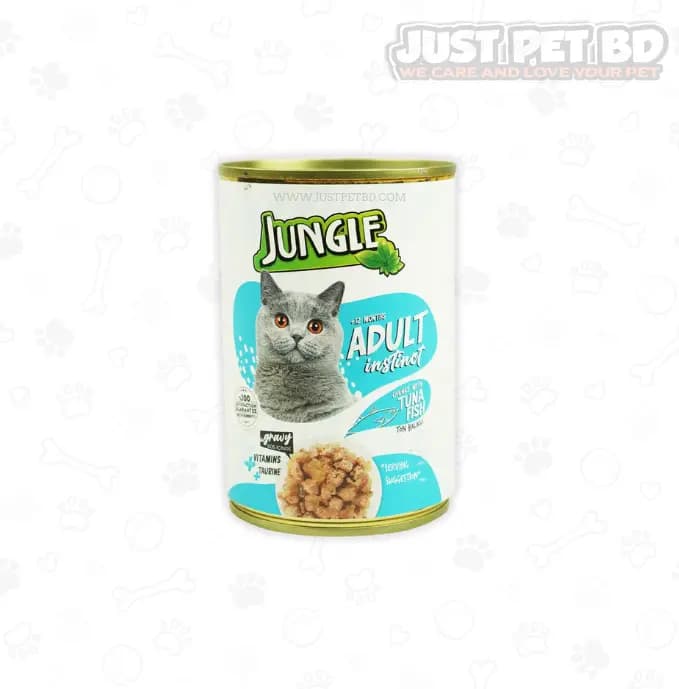 Jungle Adult Cat Food Can Tuna Fish 400gm