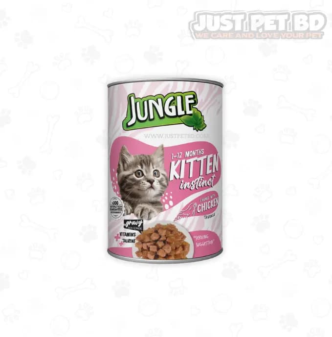 Jungle Kitten Wet Cat Food Can – Chicken 400g
