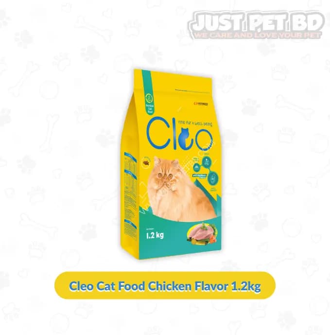 Cleo Cat Dry Food – Chicken Flavor – 1.2Kg | Complete Nutrition for Adult Cats