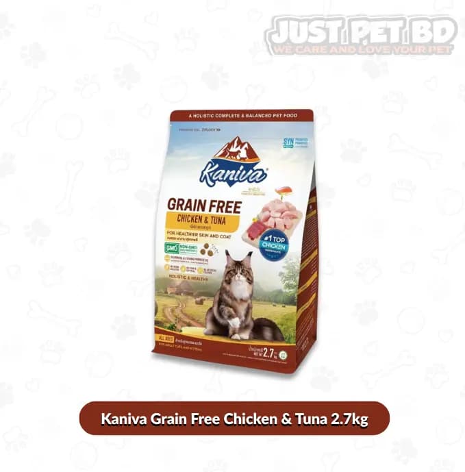 KANIVA Grain Free Cat Food – Chicken & Tuna Flavour 2.7kg | All Life Stages
