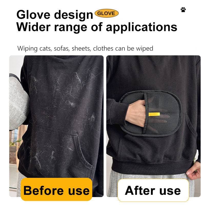 Ultimate Pet Grooming Cat Hair Removal Glove – Effortlessly Clean Clothes, Beds & Sofas