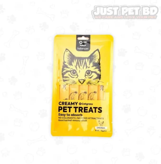 Haisenpet Premium Cat Treat Chicken 5x15g – Healthy & Delicious Snack for All Cats