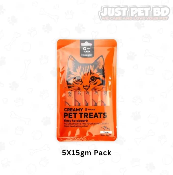 Haisenpet Premium Cat Treat Tuna 5x15g – Nutritious & Delicious Snack for All Cats