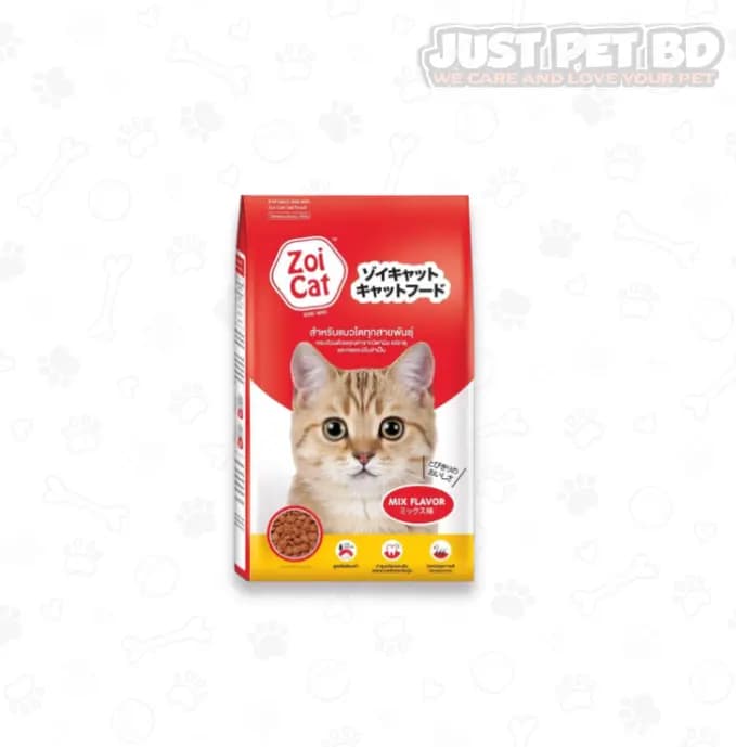 Zoi Cat Food 1kg – Mixed Flavor for All Breeds | Healthy Coat & Digestive Care