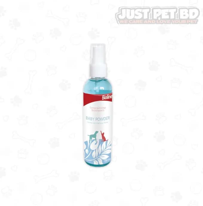 Bioline Baby Powder Deodorizing Spray for Pets 118ml- Long-Lasting Freshness