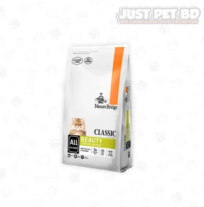 NatureBridge Classic Beauty Complete Cat Food (All Life Stages, 1.5kg) - Deep Sea Fish & Flaxseed
