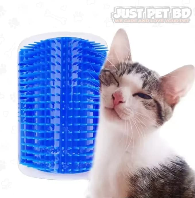 Cat Corner Scratching & Rubbing Brush – Hair Removal & Massage Grooming Tool