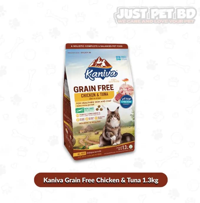 KANIVA Grain Free Cat Food – Chicken & Tuna Flavour 1.3kg | All Life Stages