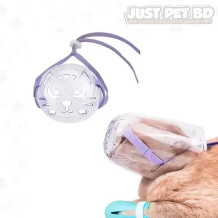 Transparent Cat Muzzle with Eye Shield – Anti-Bite Grooming Mask & Wash Bag Collar for Safe Bathing and Vet Visits