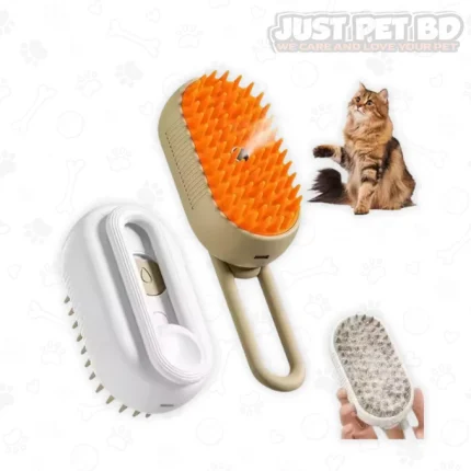 3-in-1 Portable Electric Steam Spray Brush – Demitting Grooming Comb for Cats and Dogs