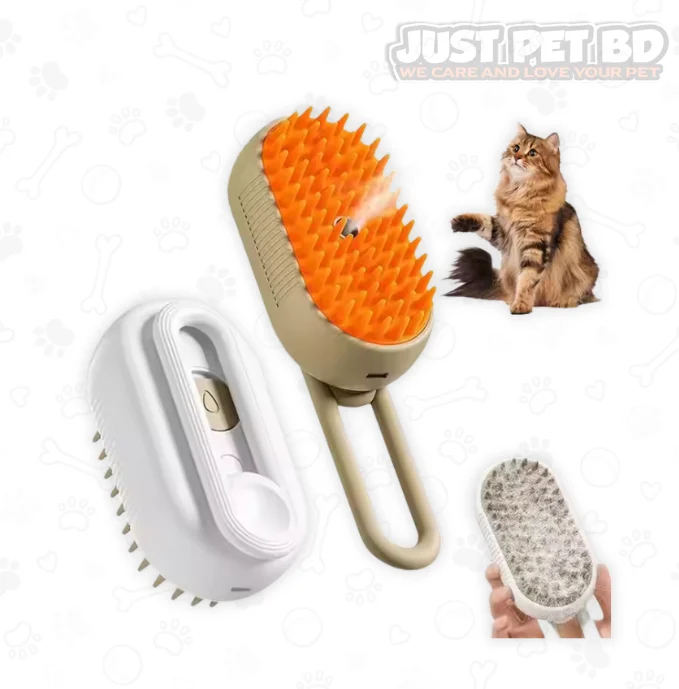 3-in-1 Portable Electric Steam Spray Brush – Demitting Grooming Comb for Cats and Dogs
