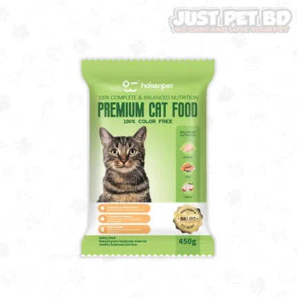 Haisenpet Premium Cat Food Chicken, Tuna & Turkey 450g – Complete & Balanced Nutrition for Adult Cats